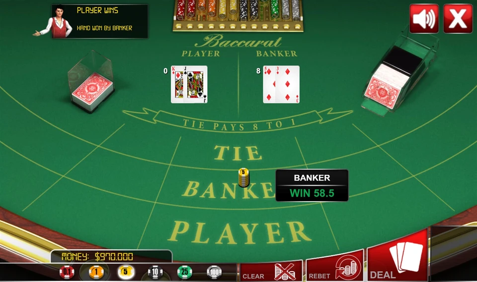 Giao diện bàn baccarat tại SV368 với cửa cược rõ ràng