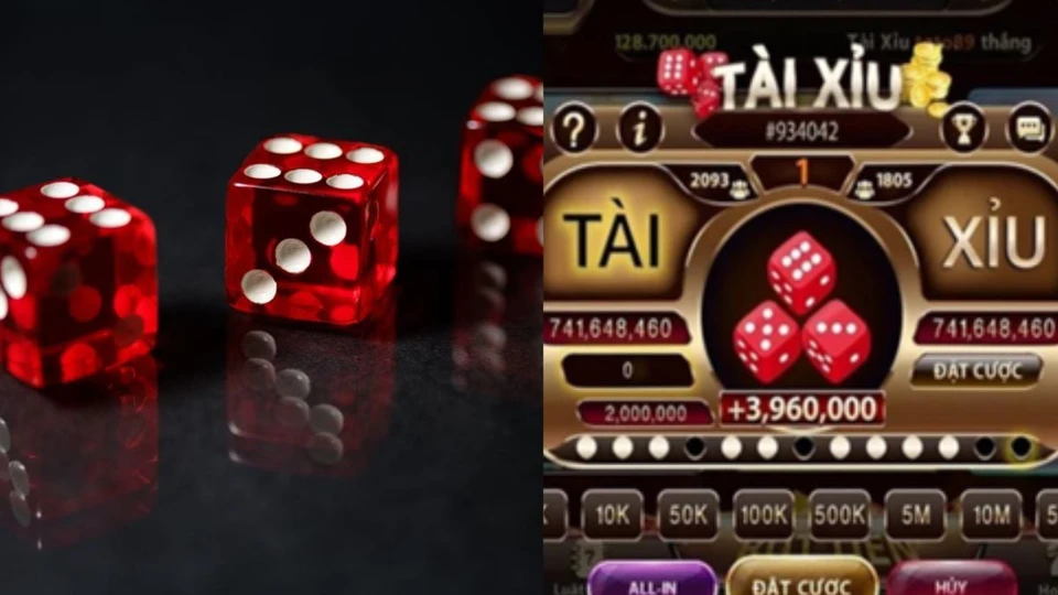 Giao diện game tài xỉu SV368 mô phỏng xúc xắc truyền thống