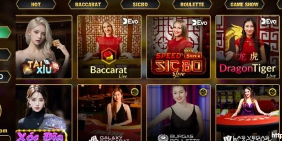 Giao diện sảnh casino SV368 mô phỏng sòng bài thực tế cực sống động